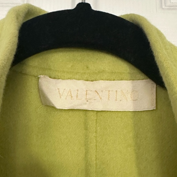 AUTH Vintage Valentino Green Cashmere Wool Front Tie Jacket | Made in Italy Sz 6 - Picture 3 of 17